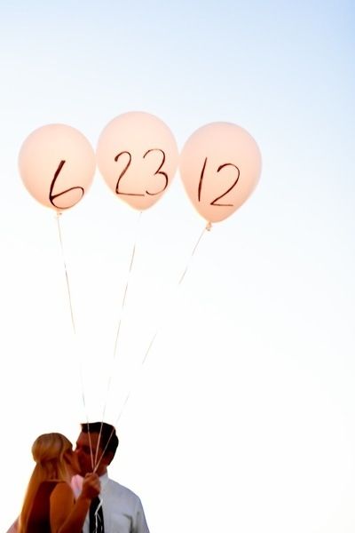 Wedding Date on Balloons