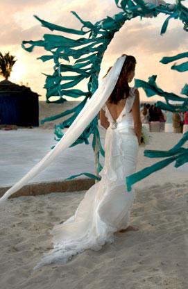 Ribbon Beach Wedding Arch