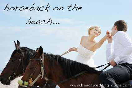 On horseback on the beach