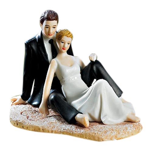 Lounging on the beach cake topper