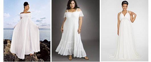 Full figured beach wedding dress