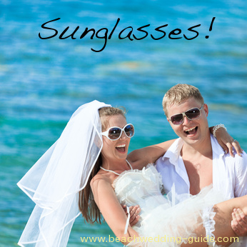 sunglasses beach wedding