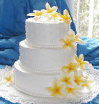 Flower beach themed wedding cakes