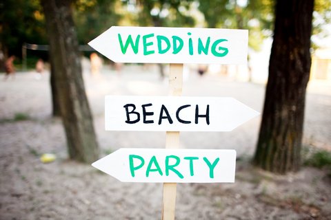 Beach Wedding Signage